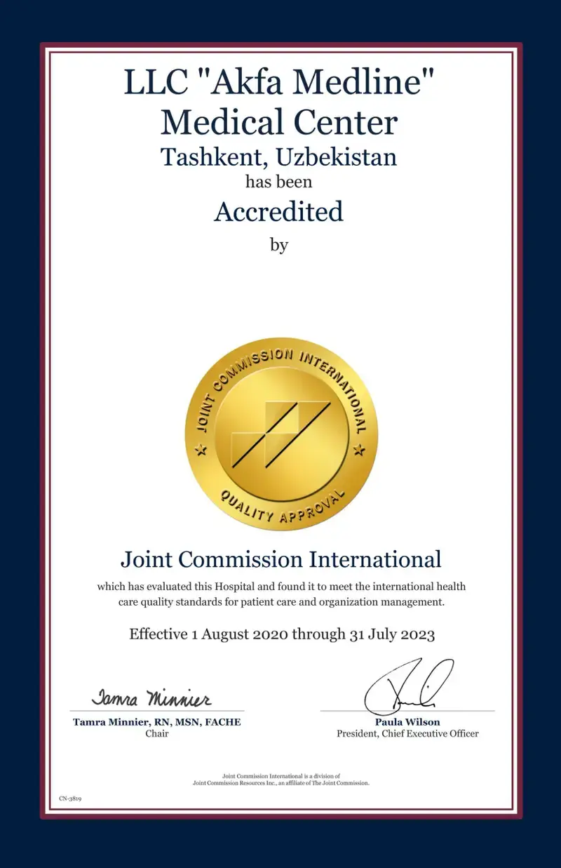 Joint Commission International Certificate